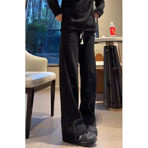 美式休闲徽章刺绣连帽卫衣男女春秋季重磅设计感潮牌情侣上衣图片