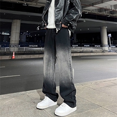 美式高街vibe风直筒长裤欧美痞帅男hiphop复古水洗牛仔裤，男装牛仔裤，星座301D-4(原星座1004-4）