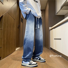 抖音品质春季潮流新款渐变宽松直筒牛仔裤B315-K5448-P50控68，男装牛仔裤，电商B315