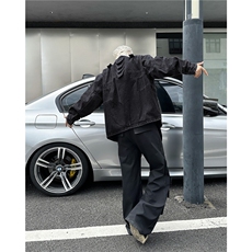 休闲外骨骼脊柱’结构做旧重水洗活页机车短宽牛仔夹克JK8960，男装夹克，星座1116A-1（原606A）