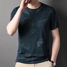 2023夏季新款中年男士短袖T恤POLO衫商务休闲时尚打底男装上衣潮，男装T恤，电商B212（原钱塘6029）