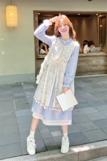 秋装新款！大量！罩衫连衣裙两件套2C133-8965-P155-K218，女装套装/套裙，2C133