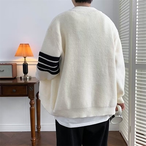 日韩系毛衣简约男女秋冬季外套潮牌休闲百搭开衫棒球服M275/P55图片