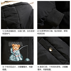 加厚加绒连帽衣男大码服男面包服男砖墙MY16251-P100，男装棉衣，电商A040A