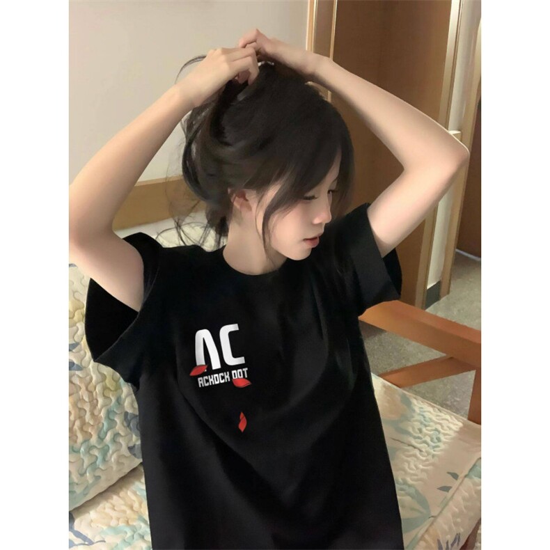 H0719-P30宽松休闲2026新款夏季短袖印花t恤女,男装T恤,星座617A-2