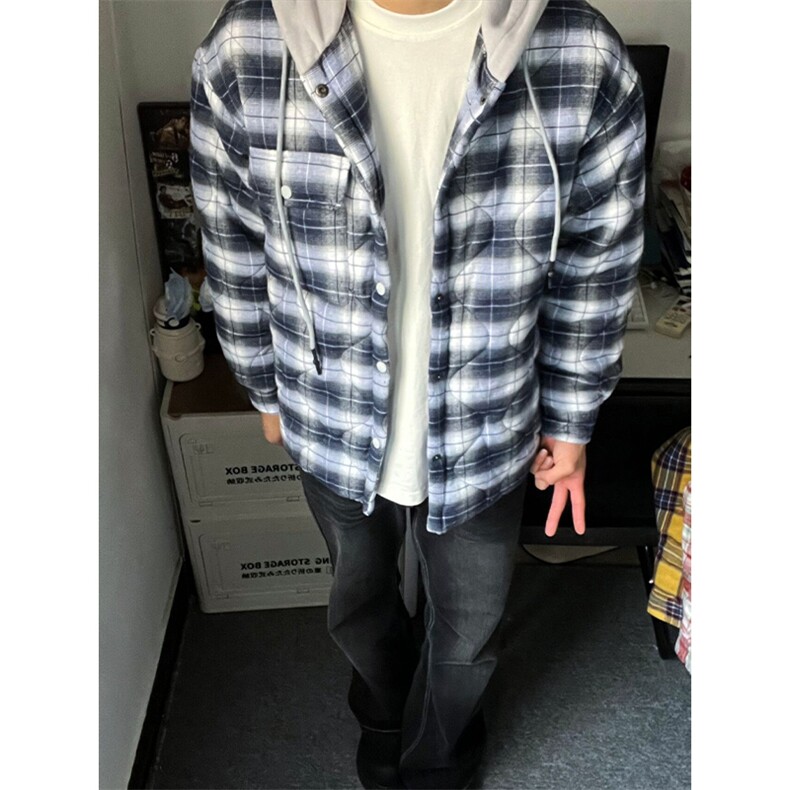 特P90无差价格子面包服线条设计棉衣-HY8311港风内景,男装棉衣,电商A003