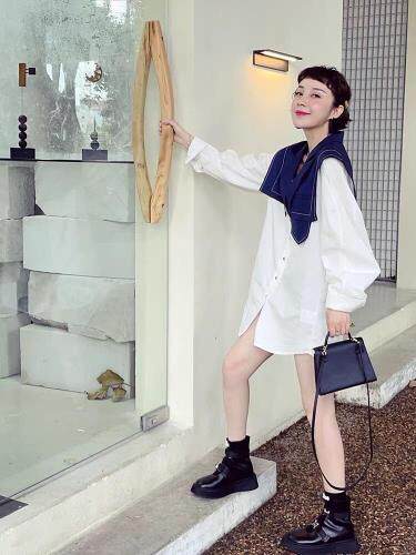 【现货】秋季新款高品质拼接衬衣，其它，1+9