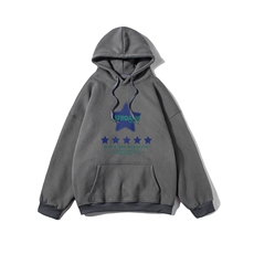 白底新款秋季时尚百搭美式复古印花连帽套头外套W372P40控58，女装短外套，电商A247-1