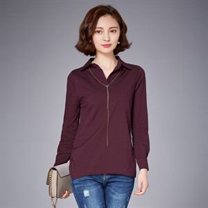 时尚百搭长袖衬衫女秋季新款韩版修身显瘦气质上衣打底衫图片