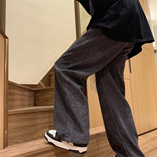 灯芯绒裤高街ins潮工装裤男秋冬加绒阔腿裤K0523-P33加绒P43，男装休闲裤，星座308B-1