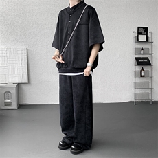 可拆开卖！立领POLO衫短袖t恤套装男生休闲运动青少年搭配帅气夏，男装T恤，电商B312