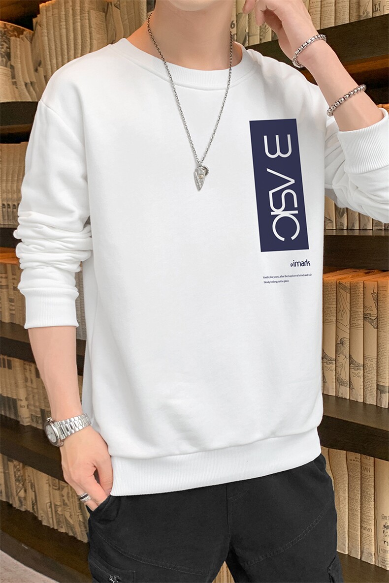 跑量卫衣男22秋季打底上衣潮流韩版宽松T恤时尚百搭长袖W006,男装卫衣,星座815-2
