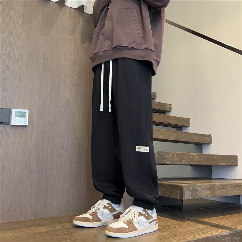 抖音得物品质百搭休闲卫裤212-2-DY150-特P40加绒特P45,男装休闲裤,星座808A-1