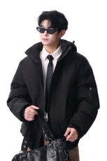 棉服男冬季新款港风宽松连帽棉衣MF9006-P90，男装棉衣，星座214-3