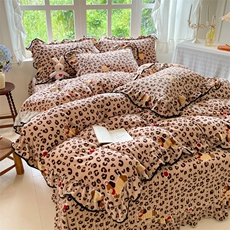 新款韩版牛奶绒床盖四件套，床品套件，一起卖家纺