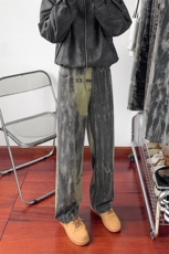 B221美式ins高街暗黑宽松直筒迷彩花牛仔裤LK24406-特P45控78，男装牛仔裤，电商B221
