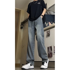 星空纹牛仔裤2025新款男宽松休闲长裤青少年百搭直筒裤GJ359P45，男装牛仔裤，电商D256A(原A064A)