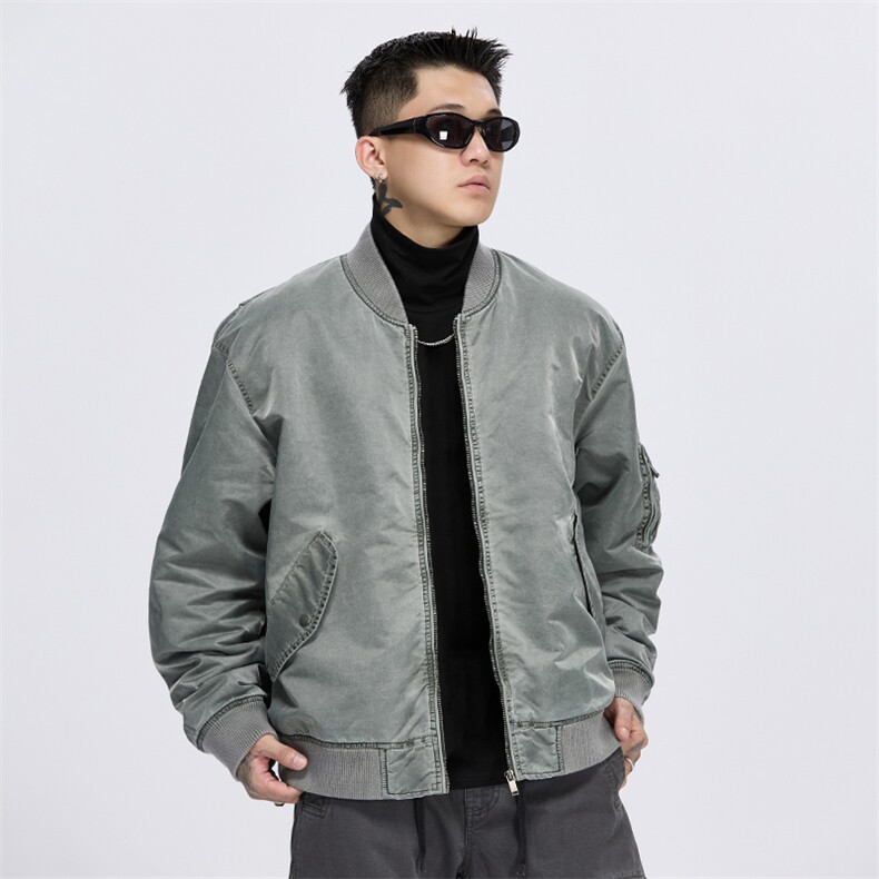 美式复古棉衣外套冬季棒球领潮牌夹克飞行服A436-982-P135168,男装夹克,电商A436