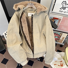 美式夹克男冬季加绒加厚棉服帆布棉衣外套MY9806-P183可拆卸帽子，男装夹克，星座308B-1