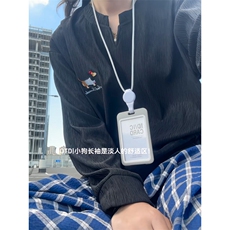 XZ809A/SYR02/特P24/控48肌理感绣花腊肠狗V领长袖T恤卫衣，男装T恤，星座809A(原222-1)