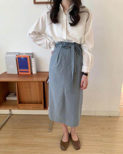 系带花苞半裙，设计感十足，百搭。，女装半身裙，SPARKS OF FIRE