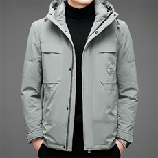 中年羽绒服男冬季宽松连帽羽绒服爸爸冬装保暖外套MNSA2105-P350，男装羽绒服，电商B212（原钱塘6029）