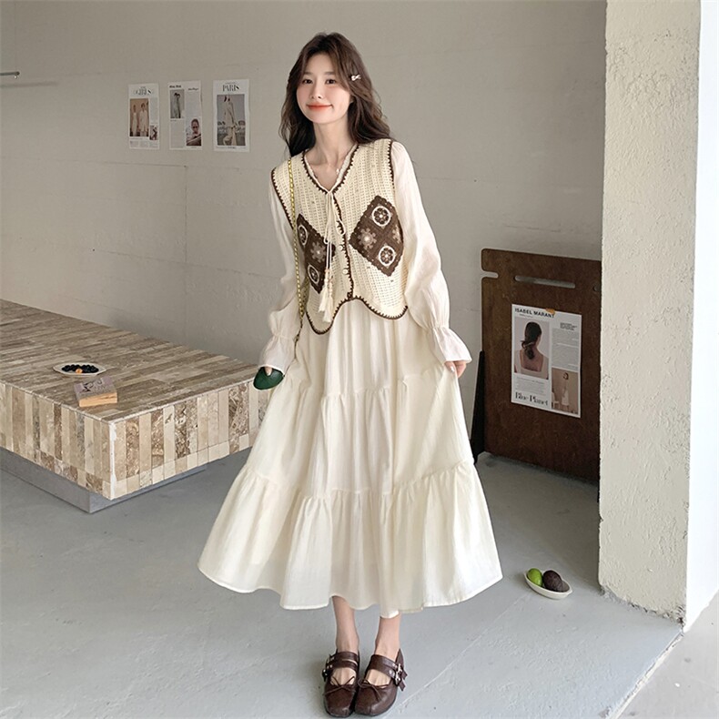 2025年春季新款连衣裙马甲两件套，女装连衣裙，浙宝069