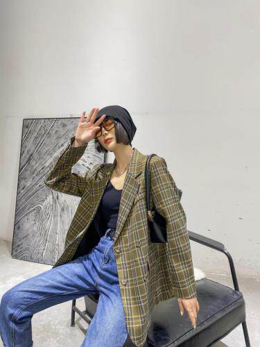 现货格子西装，女装西装，C&B