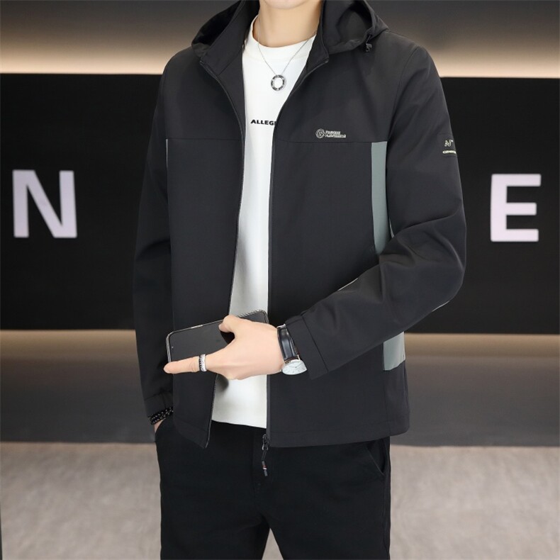 秋季夹克男高品质连帽外套型男商务休闲百搭青年外套男N9811-P130,男装夹克,星座310B-3