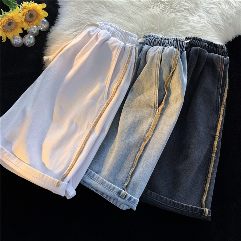 撞色边牛仔短裤男B342-DK1015-P38控48,男装牛仔裤,电商B342