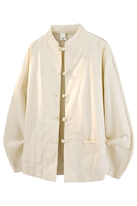 8XL-M 亚麻棉麻长袖衬衫风衬衫新中式打底衫佛系CS504P68控88图片