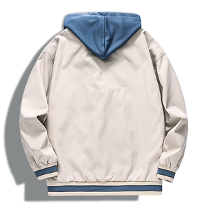 2023春夏款假两件夹克男潮牌宽松棒球服连帽上衣服外套A5188-P70图片