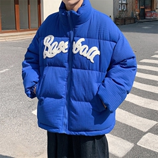 港风2023冬季新款男士毛巾绣棉衣情侣潮牌棉服外套MYTC157P95，男装棉衣，电商B220