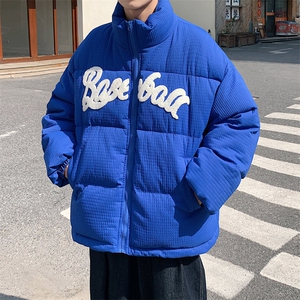 港风 2023冬季新款男士毛巾绣棉衣情侣潮牌棉服外套MYTC157P95图片