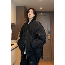 飞行夹克棉服男冬季欧美短款棒球服棉衣外套XZ514-2-MY010-P118，男装夹克，星座514-2(原B239)