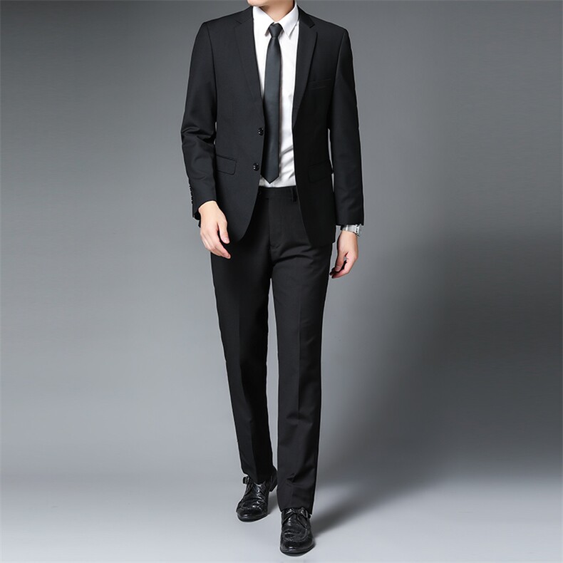 男装中青年纯色上衣潮2023新款春季西服男士外套上衣套装,男装西服套装,电商B212（原钱塘6029）