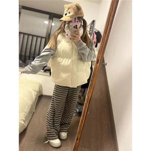 美式冬季棉马甲男女外套复古韩版潮宽松情侣棉袄外套MJ8004