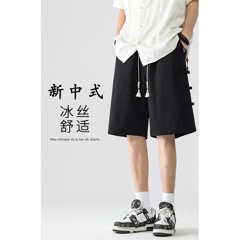 潮休闲冰丝短裤时尚风垂感清爽百搭舒适五分裤 DK550-特批25图片