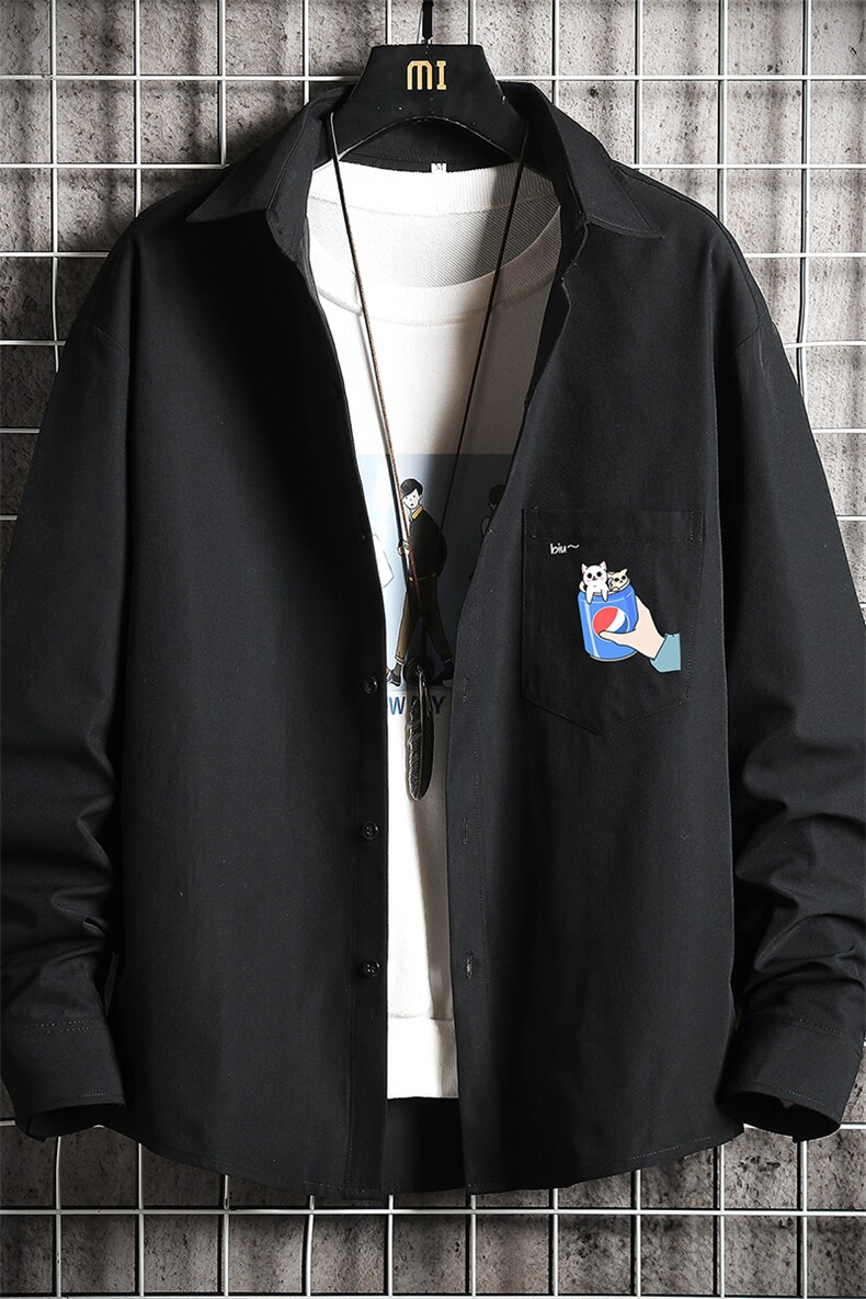 CS15262-P38长袖衬衫男士大码宽松衬衣男寸衫网格,男装衬衫,电商A040A