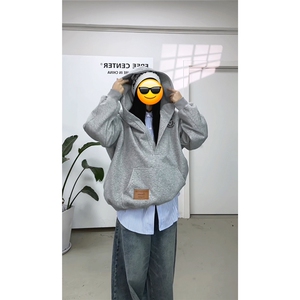 视频截图慎用!图片只做展示大货已到美式大V领连帽卫衣WY78069P65图片