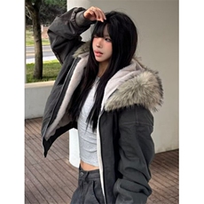 山雕毛绒连帽棉服女冬季棉袄美式宽松棉上衣男夹棉外套M916，男装棉衣，星座1116A（原606A-3）