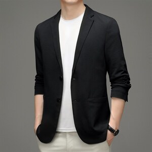 春秋季新款2022男装商务休闲中年男士西服外套小西装爸爸上衣图片