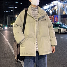 港风夜景时尚字母印花面包服白鸭绒羽绒服A247-YR193P195控258，男装羽绒服，电商A247