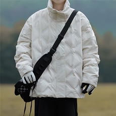 冬季新款港风青年立领加厚潮流百搭宽松面包服保暖外套MY94P95，男装棉衣，星座302B