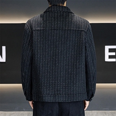 2025年英伦风宽松外套男双面50%羊毛毛呢店主夹克582216P160，男装夹克，星座301B-1