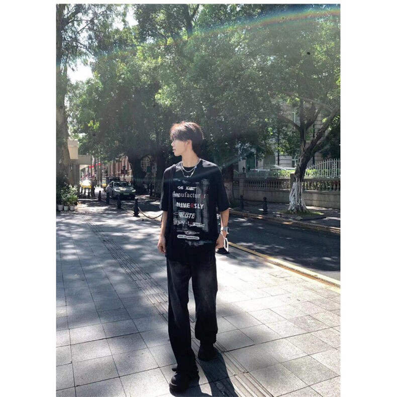 网红同款牛仔裤2025时尚男春秋季社会精神小伙舒适宽松潮流痞帅气,男装牛仔裤,星座506A