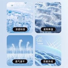 【功能性吊牌】凉感速干T恤冰感防晒户外短袖夏X61404-TP1838，男装防晒衣，电商A102