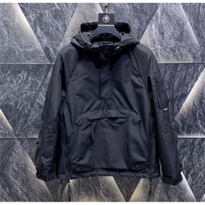 (网图)工装套头连帽棉服冲锋衣休闲纯色保暖棉衣313B-JK9927-P110图片