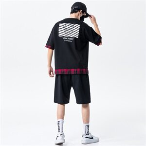 2021夏季短袖套装男士新款潮牌男装t恤DS653T图片