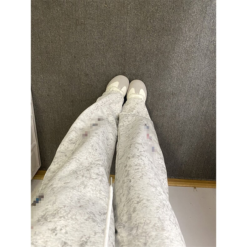 春装高品质扎染刺绣工艺弯刀卫裤男重磅复古垂感休闲运动裤阔腿裤,男装休闲裤,电商A486